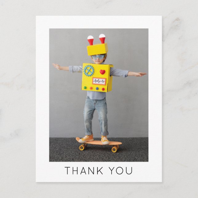 Carte de remerciement simple pour l'anniversaire d (Devant)