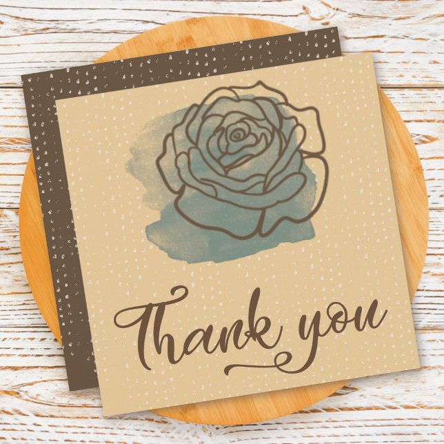 Carte de remerciement Simple Rose (Créateur téléchargé)