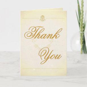 Carte de Remerciement Style Papier Parchemin Vinta