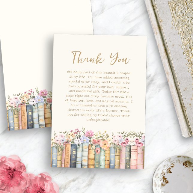 Carte de remerciement sur le thème du livre (Book Theme Thank You Card
)