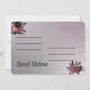 Carte de remerciement Sweet Sixteen