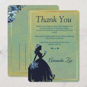Carte de remerciement Sweet Sixteen
