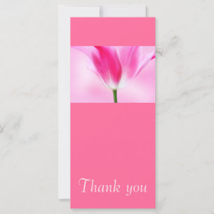 Carte de remerciement Tulipe Rose