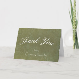 Carte de remerciement vert toscan Merci