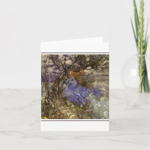 Carte de remerciement vierge avec fée de la forêt 