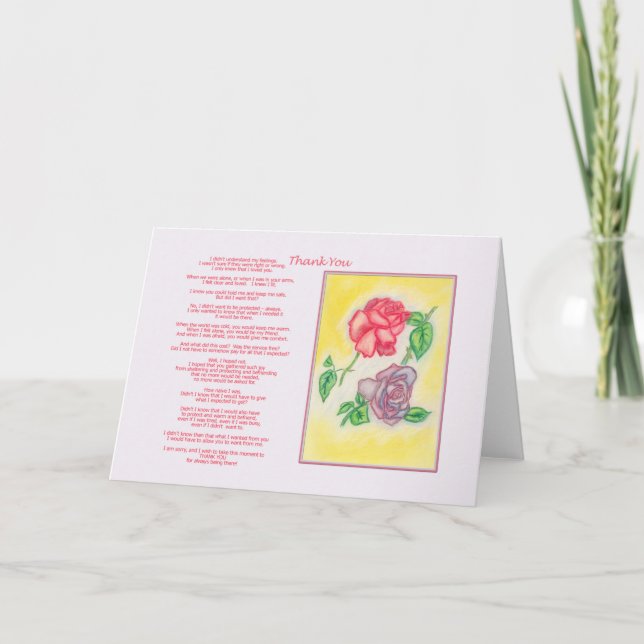 Carte de remerciements (Devant)