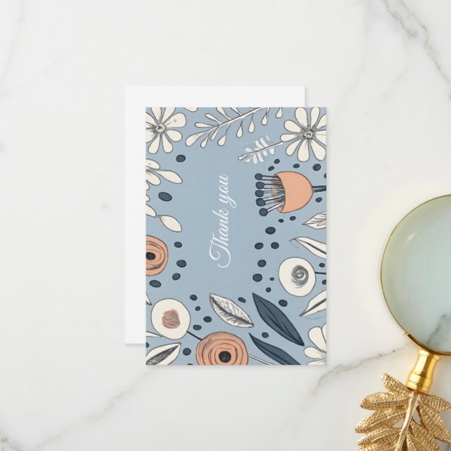 Carte de remerciements (Devant/Arrière en situation)