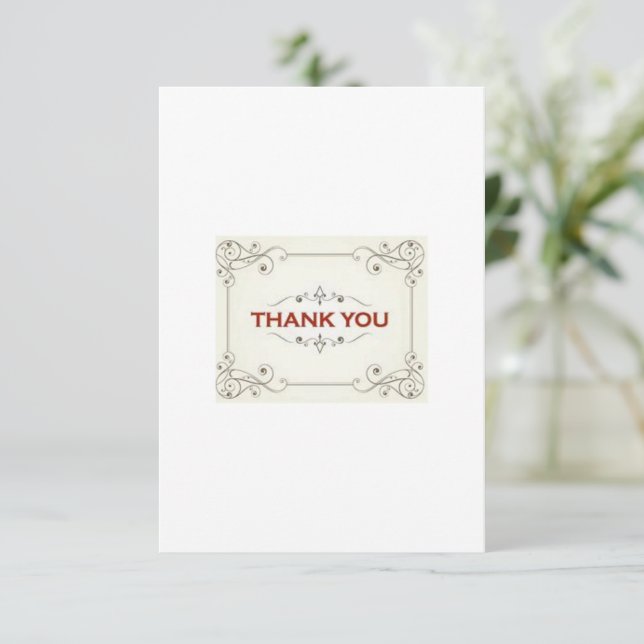 Carte de remerciements (Debout devant)