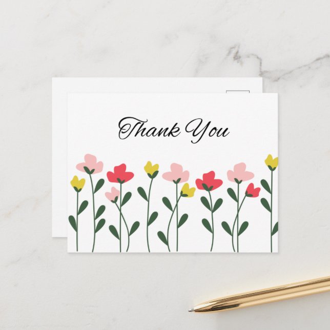 Carte de remerciements (Devant/Arrière en situation)