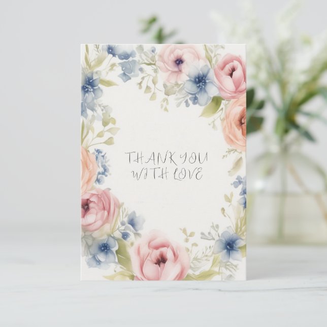 Carte de remerciements (Debout devant)