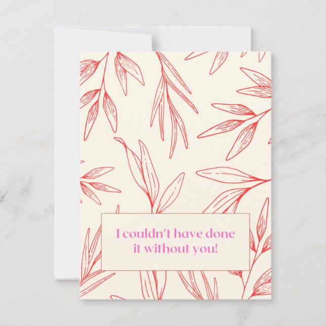 Carte de remerciements (Devant)