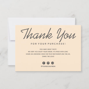 Carte de remerciements