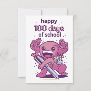 Carte De Remerciements 100 jours d'invitation scolaire