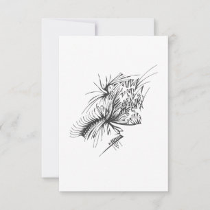 Carte De Remerciements 119 Art abstrait tribal tatouage noir et blanc