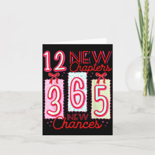 Carte De Remerciements 12 nouveaux chapitres 365 nouvelles chances 2026 B