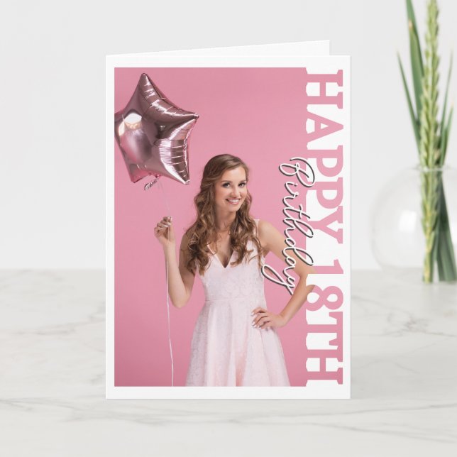 Carte De Remerciements 18th birthday Photo college Birthday Card (Devant)