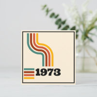 1973 Anniversaire ou Réunion du Poster vintage rét