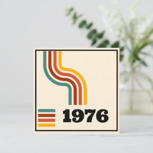 Carte De Remerciements 1976 Anniversaire du Poster vintage rétro ou réuni