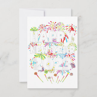 Carte De Remerciements 2023 Joyeuse fête de la Saint-Sylvestre Hommes Fem