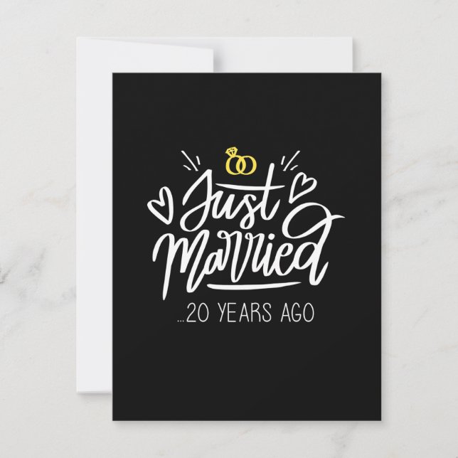 Carte De Remerciements 20e anniversaire de mariage (Devant)