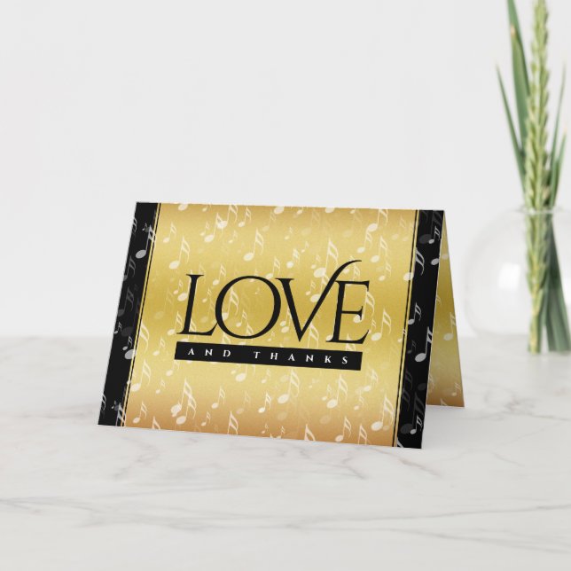 Carte De Remerciements 27e anniversaire du Mariage de musique (Devant)