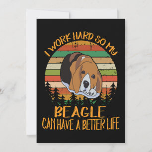 Carte De Remerciements 2 Je Travaille Dur Pour Que Mon Beagle Ait Une Mei
