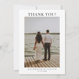 Carte De Remerciements 2 Photographies Mariage Personnalisé Avec Message
