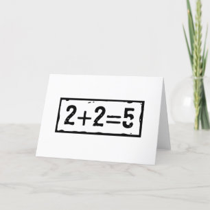 Carte De Remerciements 2 plus 2 égale 5