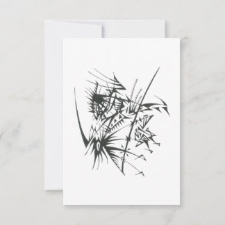 Carte De Remerciements 30 Art tribal abstrait noir blanc tatouage
