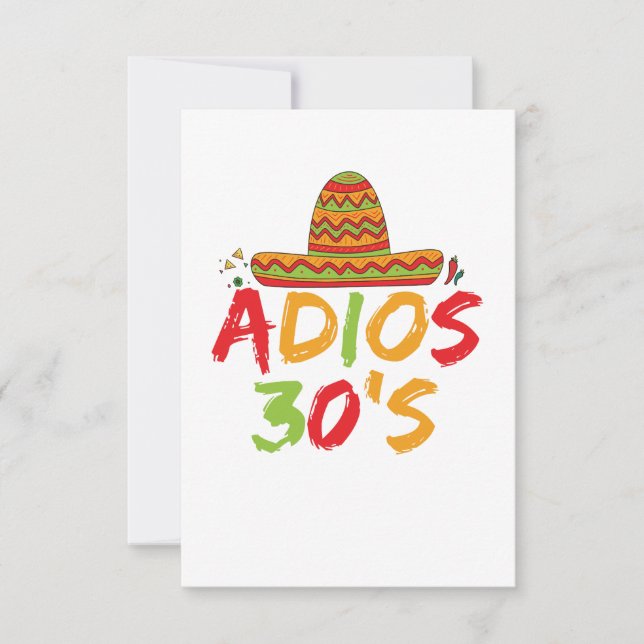 Carte De Remerciements 30e anniversaire de la fête mexicaine Cinco de May (Devant)