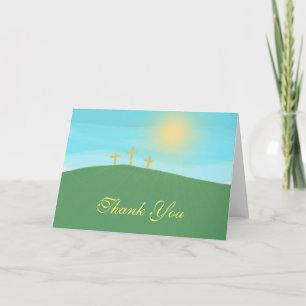 Carte De Remerciements 3 Croix Peinture,
