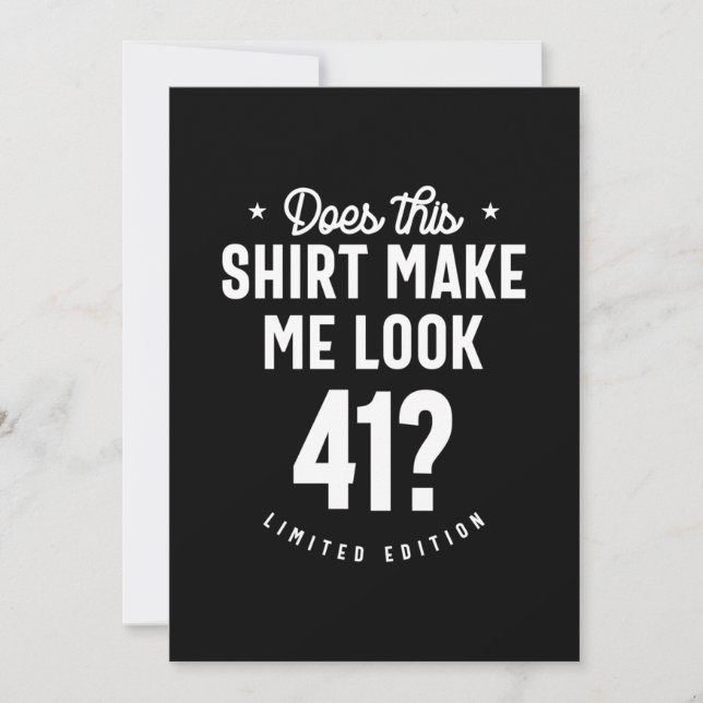 Carte De Remerciements 41 ans - 41e anniversaire drôle cadeau (Devant)