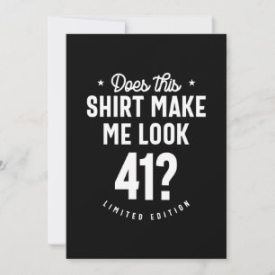 Carte De Remerciements 41 ans - 41e anniversaire drôle cadeau