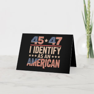 Carte De Remerciements 45 47 Je m'identifie en tant que président Trump a