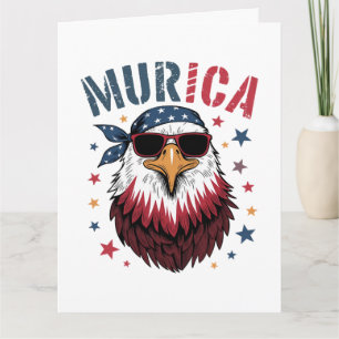 Carte De Remerciements 4 juillet Patriotique Drôle Aigle USA