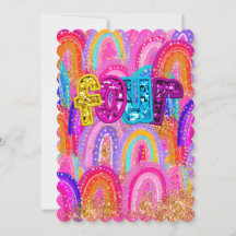 4ème Anniversaire Sequins Arc-en-ciel