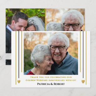 Carte De Remerciements 50e anniversaire de mariage 3 Collage de photos