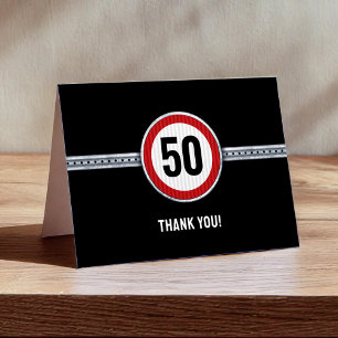 Carte De Remerciements 50e Anniversaire - TOUS ÂGES
