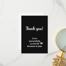 50e fête d'anniversaire Noir Blanc