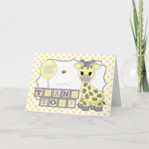 Carte de remerciements 5x7 363 gris de jaune de