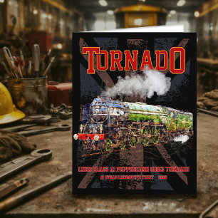 Carte De Remerciements 60163 Tornado Train à vapeur Vintage Locomotive