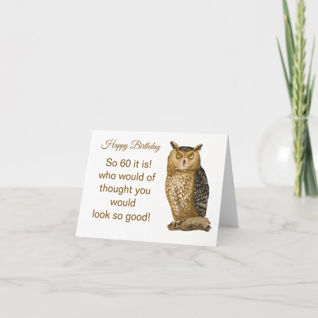 Carte De Remerciements 60 year old Birthday Card  (Devant)