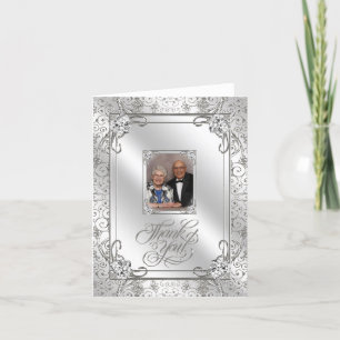 Carte De Remerciements 60e Wedding Anniversary Photo Thank You Card