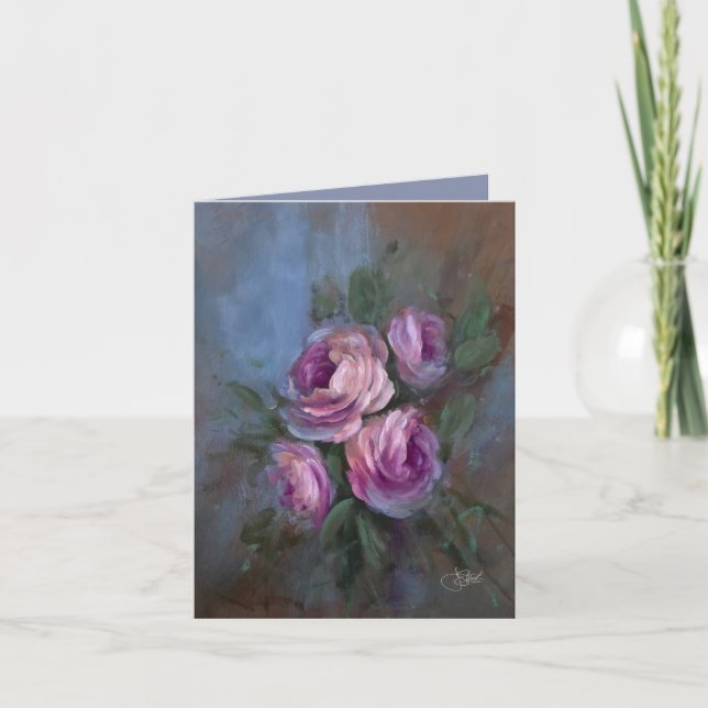 Carte De Remerciements 630 Roses (Devant)