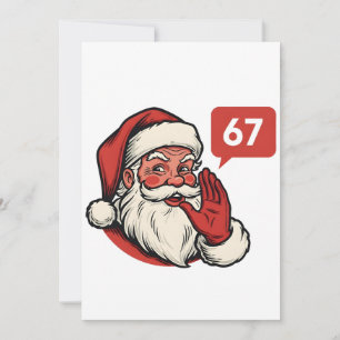 Carte De Remerciements 67 Noël Joyeux Six Sept Brainrot Père Noël