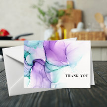Carte de remerciements 7x5 Lavender Color Splash