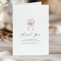 80e anniversaire Pink Bow Fleur sauvage plié
