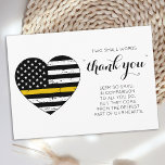 Carte De Remerciements 911 Dispatcher Police Mince Gold Line Coeur<br><div class="desc">Mince Gold Line Dispatcher Carte de remerciements - Drapeau américain dans les couleurs Dispatcher Flag, design en mauvais état sur le blanc. Ce répartiteur carte de remerciements est parfait pour remercier un répartiteur de police, des répartiteurs d'incendie, des répartiteurs 911 et des télécommunications 911, une carte d'appréciation du répartiteur. Citation...</div>