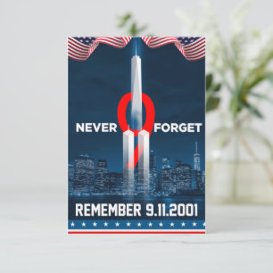 Carte De Remerciements 911 Nous n'oublierons jamais 9.11.2001