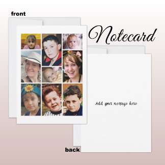 Carte De Remerciements 9 photo add message white